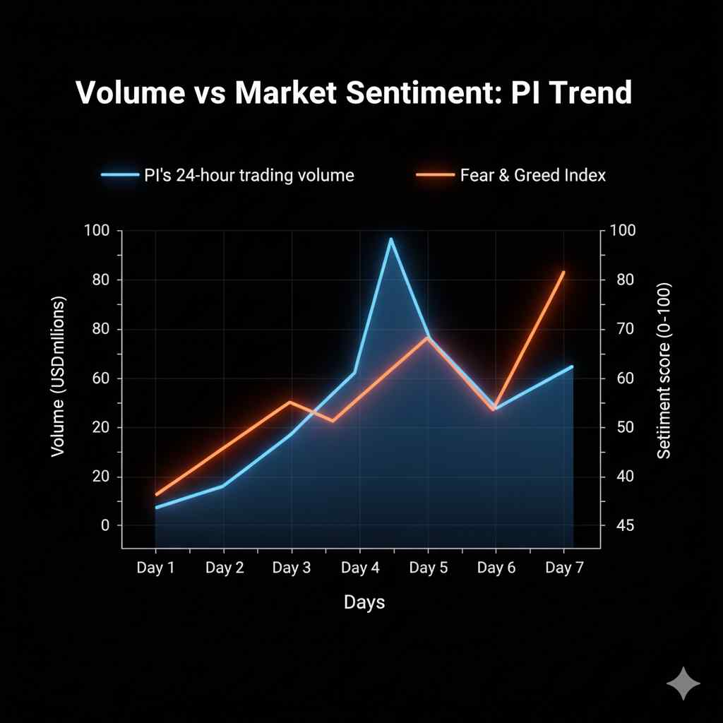 Pi Network Price Forecast: जबल-दबाव में Bulls — क्या हो पाएगा Breakout? 3 24-घंटों में Pi token का ट्रेडिंग वॉल्यूम और liquidity डेटा ग्राफ़िकल रूप में, pi network price forecast September 2025.